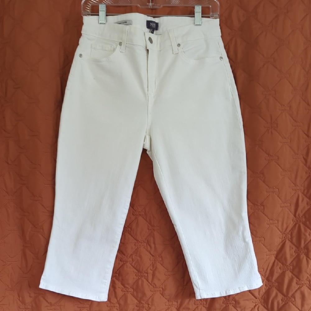 NYDJ White Cropped Ankle Jeans